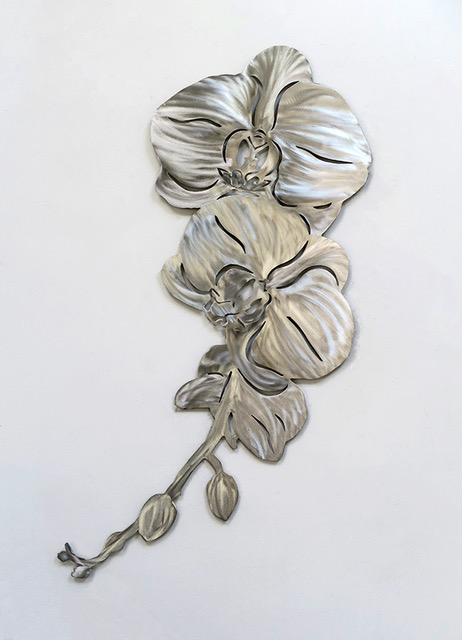 Steel Orchid Sculpture